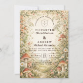 Invitation Mariage Boisée Champignon Enchanté (Devant)