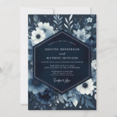 Invitation Mariage Boisée Fleur d'Indigo (Devant)