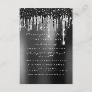 Invitation Mariage Boisée Noces Argent Noir Sépia