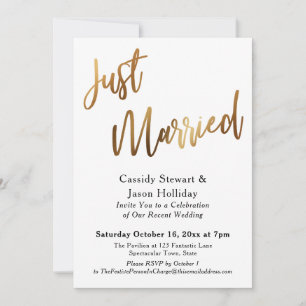 Invitation Mariage Bokeh Noir Dos Réception Or