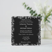Invitation Mariage Bokeh noir et blanc (Debout devant)