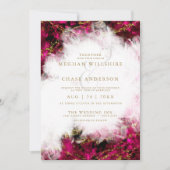 Invitation Mariage | Bold Pink Tourmaline et Crystal Geode (Devant)
