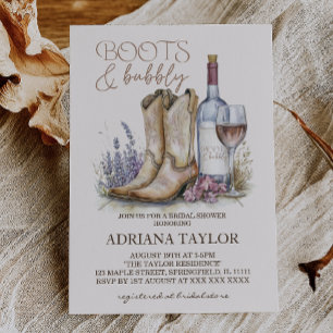 Invitation Mariage Boots and Bubbly