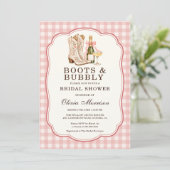 Invitation Mariage Boots & Bubbly (Debout devant)
