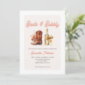 Invitation Mariage Boots et Bulles (Debout devant)