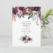 Invitation Mariage Bordeaux Colorways (Debout devant)