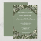Invitation Mariage botanique (Devant / Derrière)