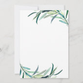 Invitation Mariage botanique à feuilles (Dos)