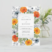 Invitation Mariage Botanique à Fleur d'Orange (Debout devant)