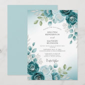 Invitation Mariage Botanique Aquarelle Douce Teinte (Devant / Derrière)