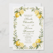 Invitation Mariage Botanique au Citron (Devant)