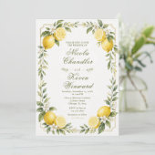 Invitation Mariage Botanique au Citron (Debout devant)