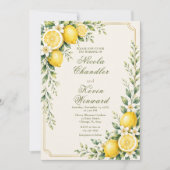 Invitation Mariage Botanique au Citron (Devant)