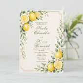 Invitation Mariage Botanique au Citron (Debout devant)