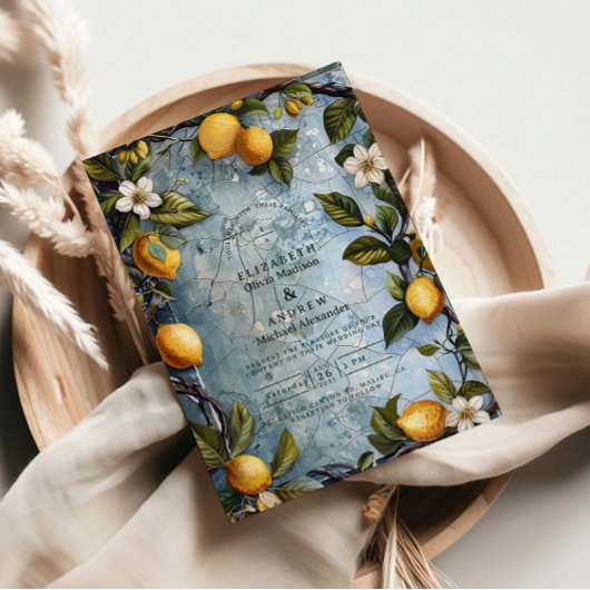 Invitation Mariage Botanique au Citron Frais
