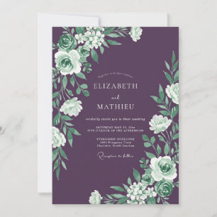 Invitation Mariage Botanique au Plum Stately