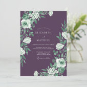 Invitation Mariage Botanique au Plum Stately (Debout devant)