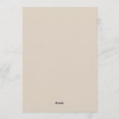 Invitation Mariage Botanique Automnal Ocre (Dos)