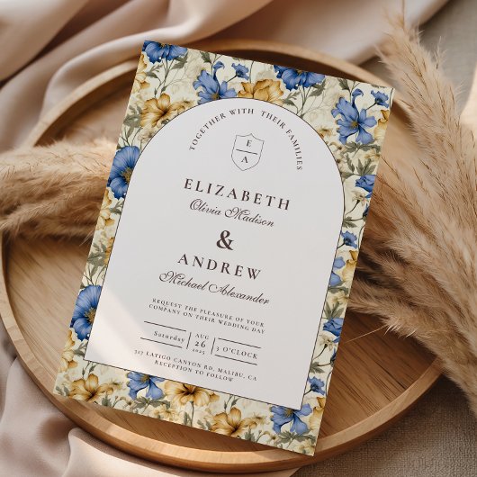 Invitation Mariage botanique automnal rustique
