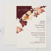 Invitation Mariage botanique aux canneberges (Devant / Derrière)