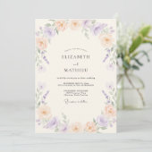 Invitation Mariage Botanique aux Lavandes (Debout devant)