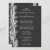 Invitation Mariage botanique blanc chic (Devant / Derrière)