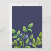 Invitation mariage botanique bleu bleus (Dos)