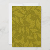Invitation Mariage botanique boho vert (Dos)