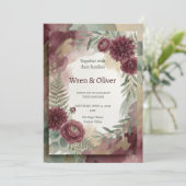 Invitation Mariage Botanique Bourgogne (Debout devant)