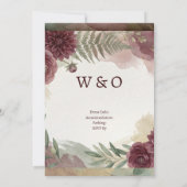 Invitation Mariage Botanique Bourgogne (Dos)