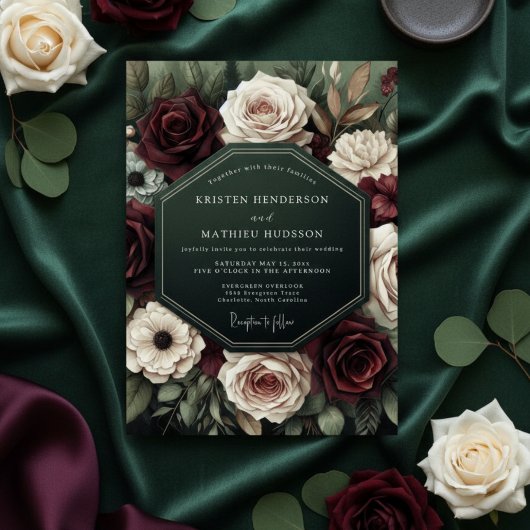 Invitation Mariage Botanique Bourguignon Maussade
