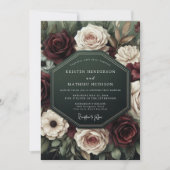 Invitation Mariage Botanique Bourguignon Maussade (Devant)