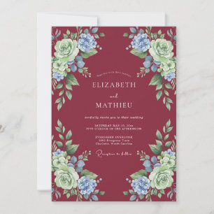 Invitation Mariage Botanique Bourguignon Pur