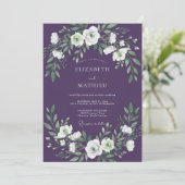 Invitation Mariage Botanique Céleste au Plum (Debout devant)