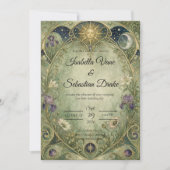 Invitation Mariage Botanique Céleste Éthéré (Devant)
