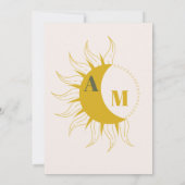 Invitation Mariage Botanique Céleste Vintage Monogramme (Dos)