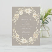 Invitation Mariage Botanique Champignon Subtil (Debout devant)