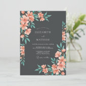 Invitation Mariage Botanique Charbon Humeur (Debout devant)