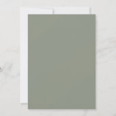 Invitation Mariage Botanique Chaud Vert Mousse (Dos)