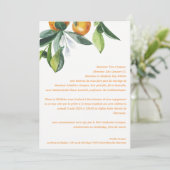Invitation Mariage botanique chic agrus orange (Debout devant)