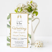 Invitation Mariage botanique Chic Champagne