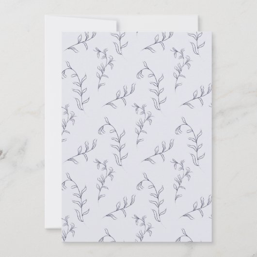 Invitation Mariage botanique Chromatique Minimal (Dos)