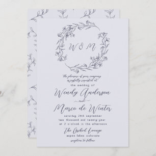 Invitation Mariage botanique Chromatique Minimal