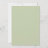 Invitation Mariage Botanique Classique Vert Sauge (Dos)