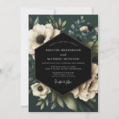 Invitation Mariage Botanique Crémeux Humeur (Devant)