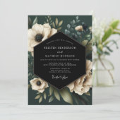 Invitation Mariage Botanique Crémeux Humeur (Debout devant)