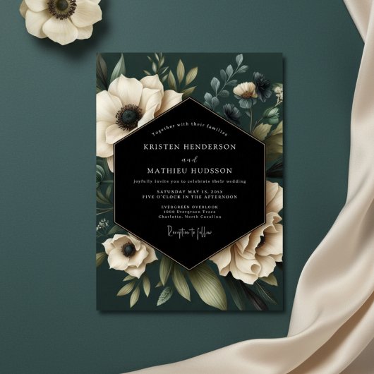 Invitation Mariage Botanique Crémeux Humeur