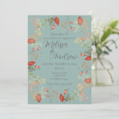 Invitation Mariage botanique d'automne (Debout devant)