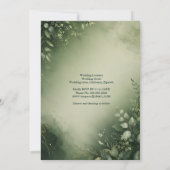Invitation Mariage botanique de conte de fées élégant de saug (Dos)