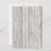 Invitation Mariage botanique de coton méridional en bois rust (Dos)